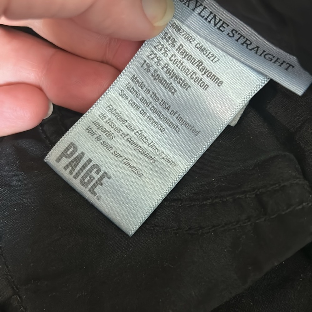 PAIGE Skyline‎ Straight black low rise jeans - Picture 8 of 12